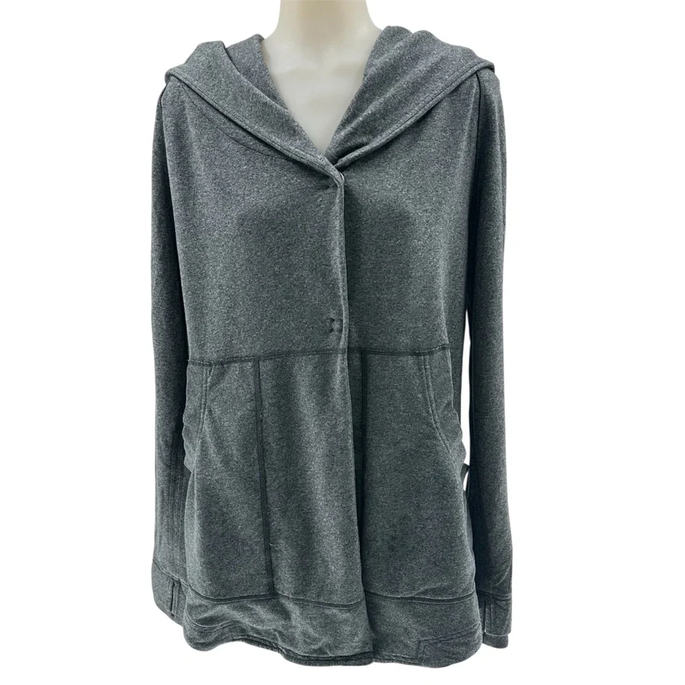 Lululemon Find Your Centre Wrap Hooded Jacket in heathered Gray women's size 6